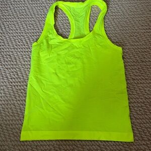 Lululemon Athletica Yellow Sleeveless Tank Top